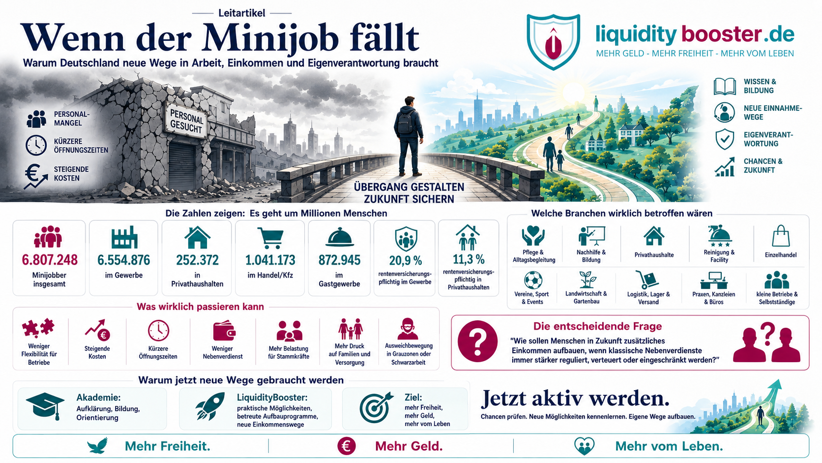Wenn der Minijob fällt – Big Picture mit Zahlen, Branchen, Folgen und neuen Wegen